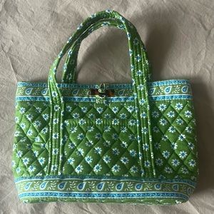 Vera Bradley Little Toggle Tote in Apple Green